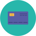 Icon for Empire Management Group’s online payment option showing a credit card inside a green circle.