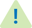 Icon of a light green triangle with a centered blue exclamation mark, representing attention or alert. Below it, text encourages residents to use the website portal for online payments and account access.
