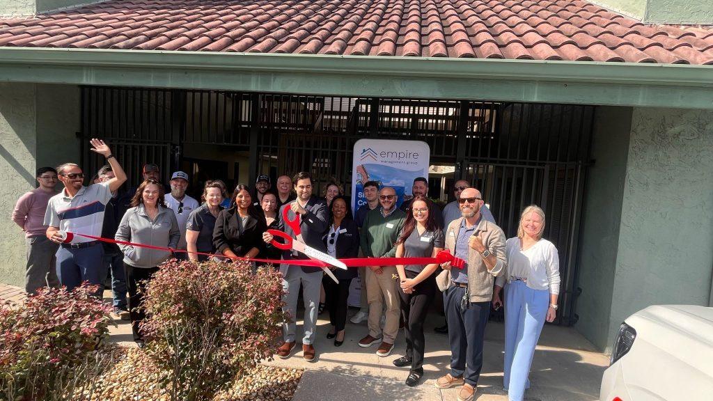 Empire Management Group grand opening ribbon cutting ceremony at Melbourne Florida office