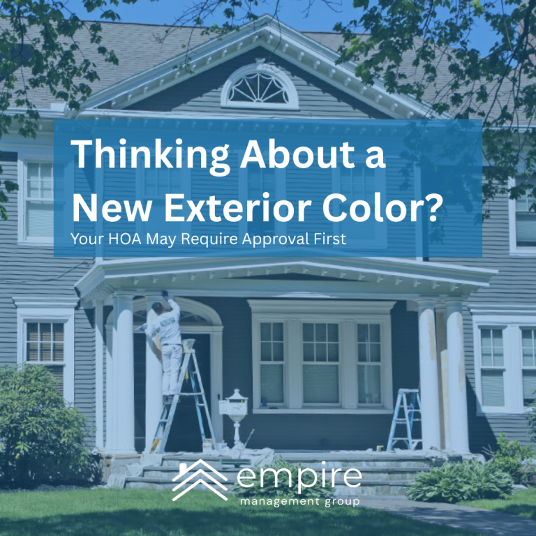 Homeowner painting exterior of house in Florida HOA community requiring ARC approval for color changes.