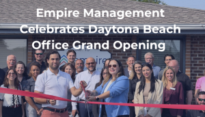 HOA management Daytona Beach ribbon cutting Empire Management Group grand opening