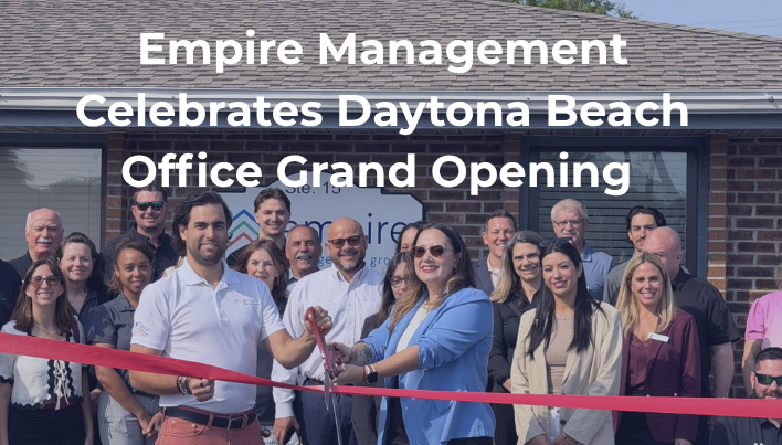 HOA management Daytona Beach ribbon cutting Empire Management Group grand opening