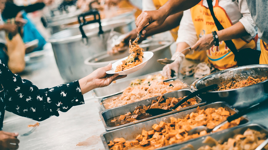 Food being served at a lifestyle event in a Tampa Florida HOA community bringing residents together through community engagement